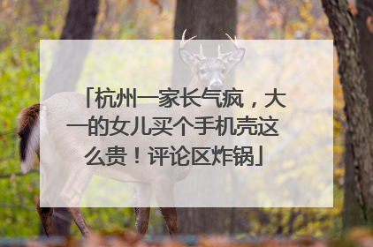 杭州一家长气疯，大一的女儿买个手机壳这么贵！评论区炸锅