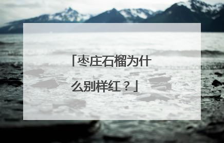 枣庄石榴为什么别样红？