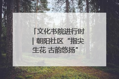 文化书院进行时｜朝阳社区“指尖生花 古韵悠扬”公益课堂开课了