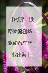 时评：铁路物流创新驱动汽车产业出海