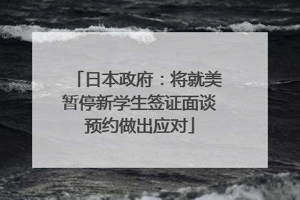 日本政府：将就美暂停新学生签证面谈预约做出应对