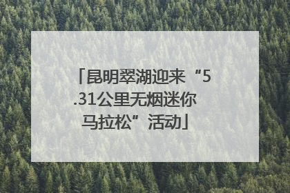 昆明翠湖迎来“5.31公里无烟迷你马拉松”活动