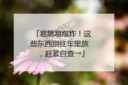 易燃易爆炸！这些东西别往车里放，赶紧自查→