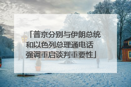 普京分别与伊朗总统和以色列总理通电话 强调重启谈判重要性