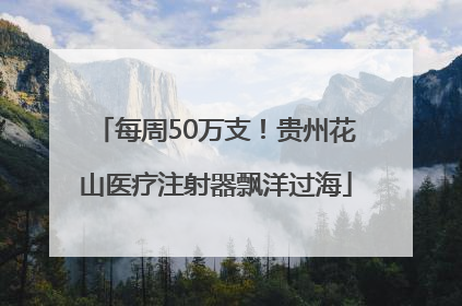 每周50万支！贵州花山医疗注射器飘洋过海