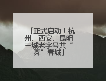 正式启动！杭州、西安、昆明三城老字号共“舞”春城