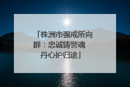 株洲市强戒所向群：忠诚铸警魂 丹心护归途
