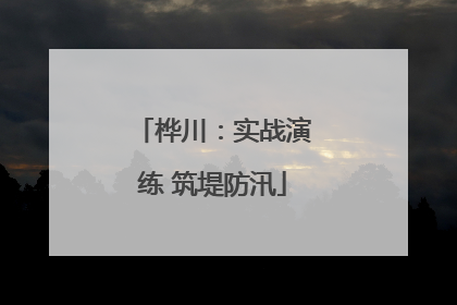 桦川：实战演练 筑堤防汛