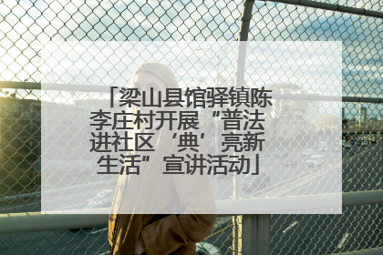 梁山县馆驿镇陈李庄村开展“普法进社区‘典’亮新生活”宣讲活动