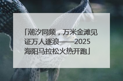 潮汐同频，万米金滩见证万人逐浪——2025海阳马拉松火热开跑