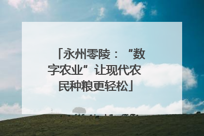 永州零陵：“数字农业”让现代农民种粮更轻松