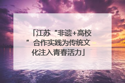 江苏“非遗+高校”合作实践为传统文化注入青春活力