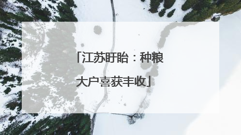江苏盱眙：种粮大户喜获丰收