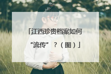 江西珍贵档案如何“流传”？（图）