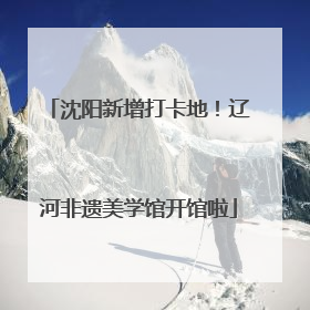 沈阳新增打卡地！辽河非遗美学馆开馆啦