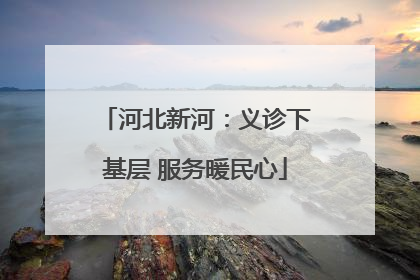 河北新河：义诊下基层 服务暖民心