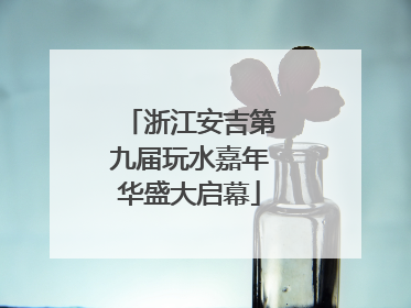 浙江安吉第九届玩水嘉年华盛大启幕
