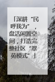 深耕“民呼我为”，盘活闲置空间，打造完整社区“翠苑模式”