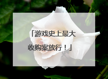 游戏史上最大收购案放行！