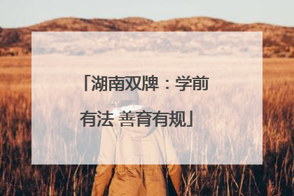 湖南双牌：学前有法 善育有规