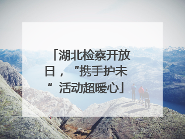 湖北检察开放日，“携手护未”活动超暖心