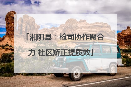 湘阴县：检司协作聚合力 社区矫正提质效