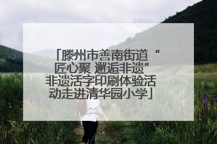 滕州市善南街道“匠心聚 邂逅非遗”非遗活字印刷体验活动走进清华园小学