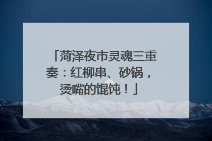 菏泽夜市灵魂三重奏：红柳串、砂锅，烫嘴的馄饨！