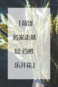 菏泽：名家走基层 百姓乐开花