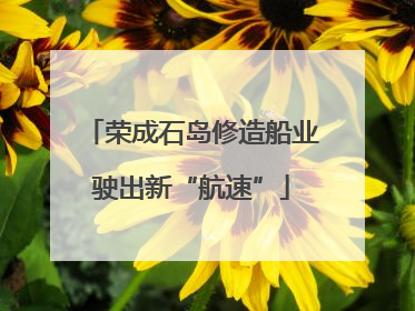 荣成石岛修造船业驶出新“航速”