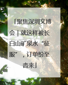 聚焦深圳文博会｜就这样被长白山矿泉水“征服”，订单纷至沓来