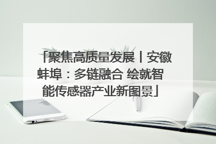 聚焦高质量发展丨安徽蚌埠：多链融合 绘就智能传感器产业新图景