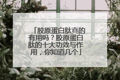 胶原蛋白肽真的有用吗？胶原蛋白肽的十大功效与作用，你知道几个