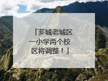 芗城老城区一小学两个校区将调整！