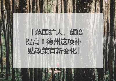 范围扩大、额度提高！德州这项补贴政策有新变化