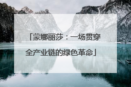 蒙娜丽莎：一场贯穿全产业链的绿色革命