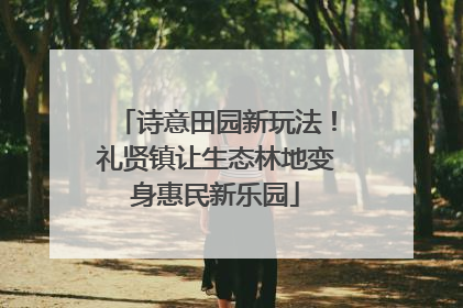 诗意田园新玩法！礼贤镇让生态林地变身惠民新乐园