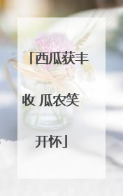 西瓜获丰收 瓜农笑开怀