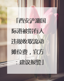 西安浐灞国际港被指有人违规收取流动摊位费，官方：建议报警
