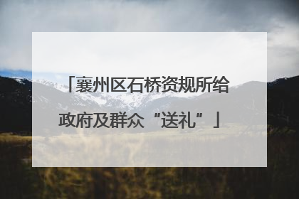 襄州区石桥资规所给政府及群众“送礼”