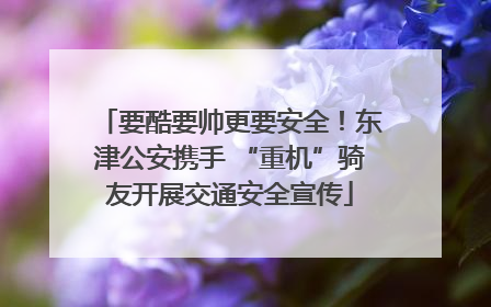 要酷要帅更要安全！东津公安携手 “重机”骑友开展交通安全宣传