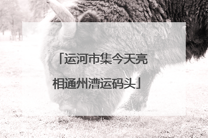 运河市集今天亮相通州漕运码头
