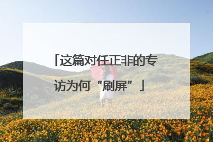 这篇对任正非的专访为何“刷屏”