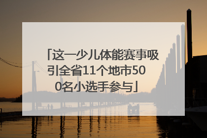 这一少儿体能赛事吸引全省11个地市500名小选手参与