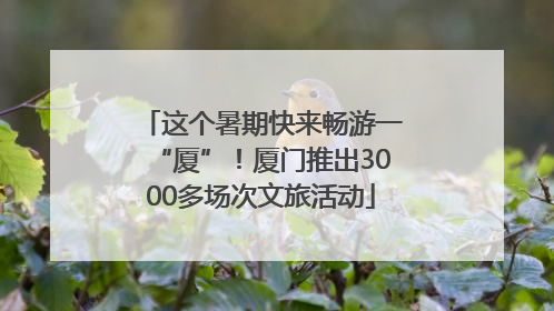 这个暑期快来畅游一“厦”！厦门推出3000多场次文旅活动