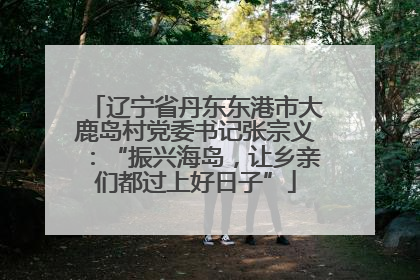 辽宁省丹东东港市大鹿岛村党委书记张宗义：“振兴海岛，让乡亲们都过上好日子”