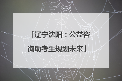 辽宁沈阳：公益咨询助考生规划未来