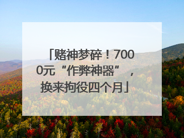 赌神梦碎！7000元“作弊神器”，换来拘役四个月
