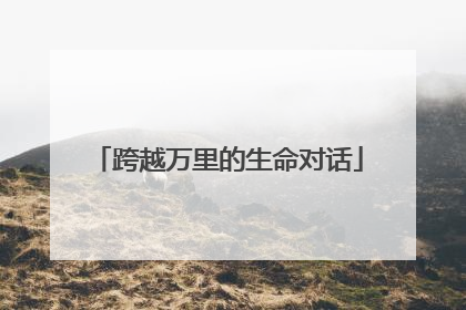 跨越万里的生命对话