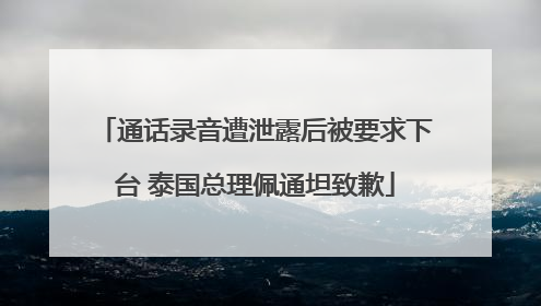 通话录音遭泄露后被要求下台 泰国总理佩通坦致歉
